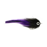 Black and Purple Brushy 6/0  - mořský streamer