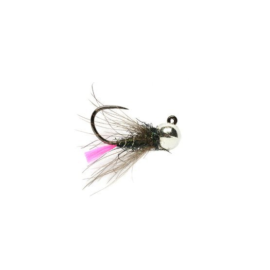 Roza Pink tag jig - pstruhová nymfa v kombinaci růžová + peacock