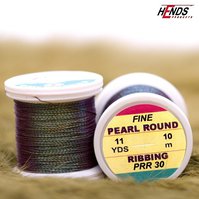 Kroužkovací nit Pearl Round Ribbing - Černá