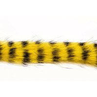 Troutline Rabbit Barred Zonker Strip - Yellow