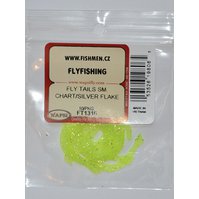 Wapsi Fly Tail - CHARTREUSE/SILVER FLAKE